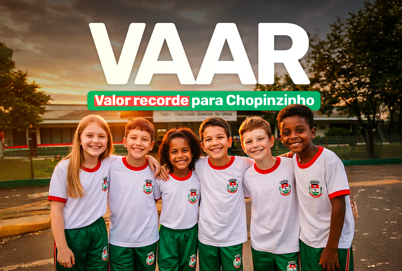 Imagem da Noticia: Educação Municipal recebe valor recorde da Complementação VAAR em 2026