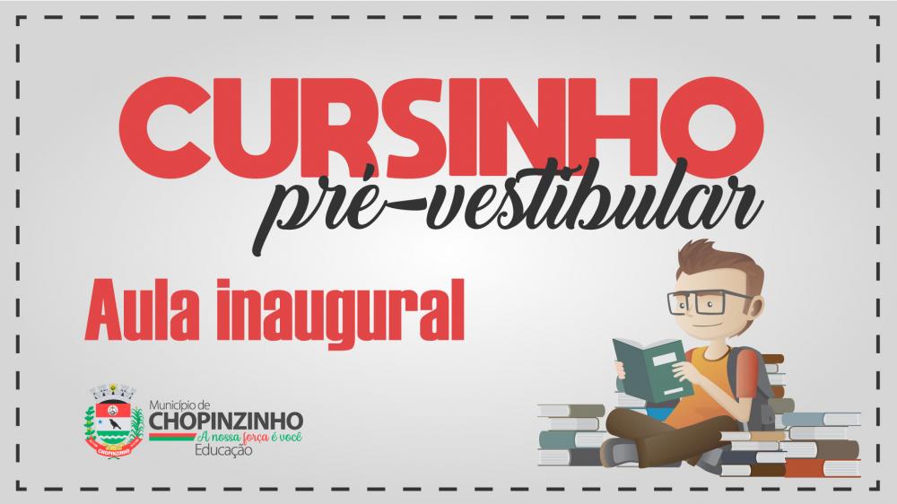 Cursinho pré-vestibular e ENEM inicia na próxima semana